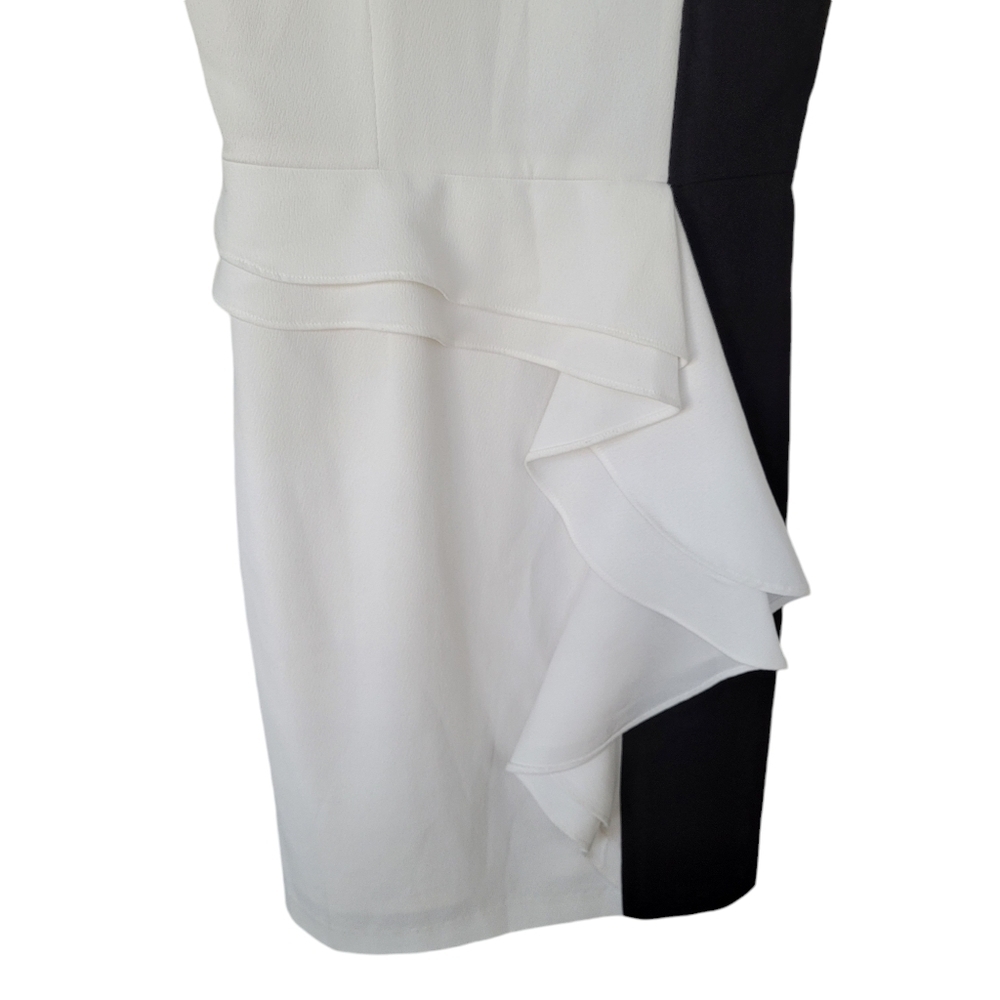 NWT Aidan Mattox Strapless Black & White Mini Dress Party Cocktail - Picture 5 of 10